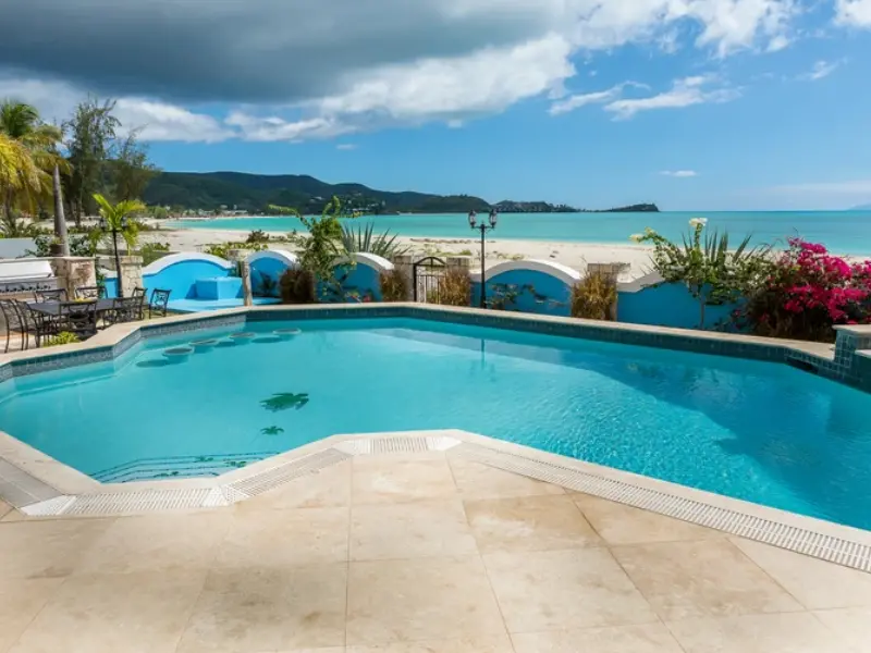 Serene Villa with Private Pool, Direct Beach Access, and Stunning Views