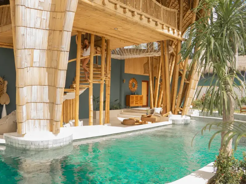View of Exclusive Tropical Haven Villa with Private Pool and Expansive Garden ...